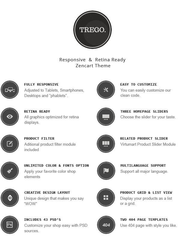 Trego - Premium Responsive Zencart Theme - 2